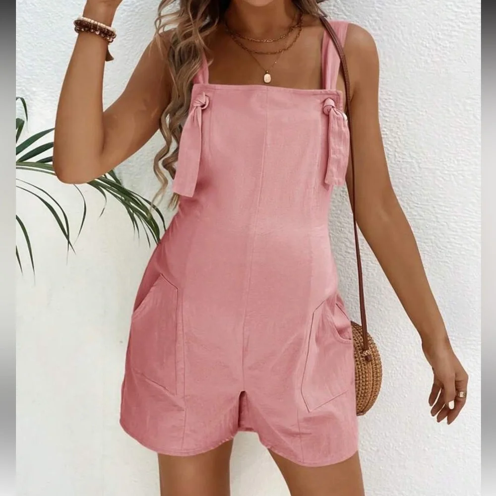 SHEIN Pink Maternity Playsuit - Picture 3 of 3